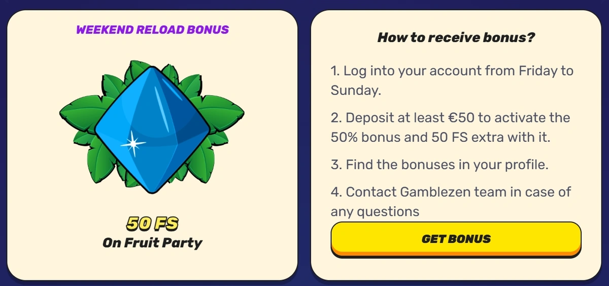 Weekend Reload Bonus Pack