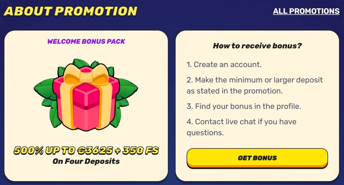 Welcome Bonus Pack